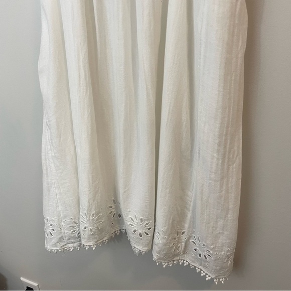 Old Navy Sundress Womens S White Floral Eyelet Lace A-line 100% Cotton Lined - Picture 8 of 11